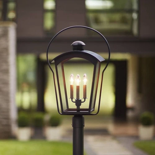 Hinkley Yale 26 3/4" High Black 3-Light Outdoor Post Light - Picture 1 of 8