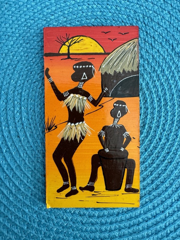 Hand Painted South African Art - 2.5” x 4.75”