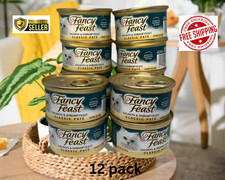 12 Pack Fancy Feast Classic Pate Salmon Shrimp Wet Cat Food, 3 oz cans