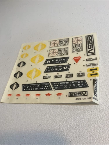 1987 Vintage Gi Joe Vehicle: Cobra Mamba Sticker Sheet!
