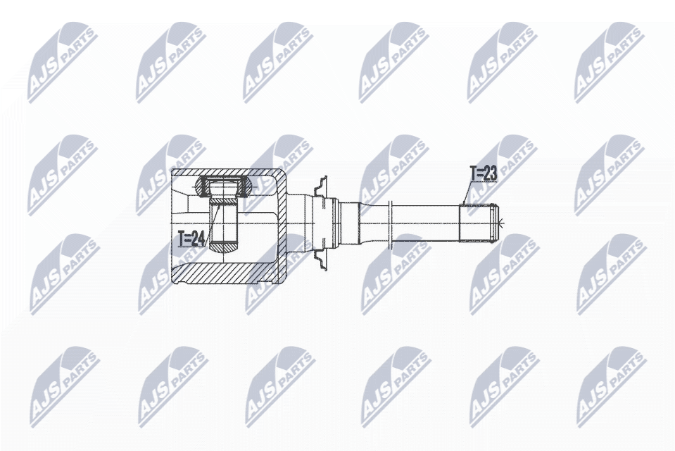 Fits NTY NPW-TY-082 INNER CV JOINT