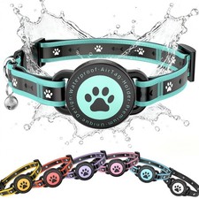 Airtag Cat Collar Breakaway, Reflective Cat Collar with AirTag Holder and Bel...