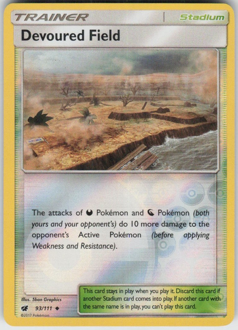 Reverse Holo Devoured Field 93/111 Uncommon Crimson Invasion Near Mint