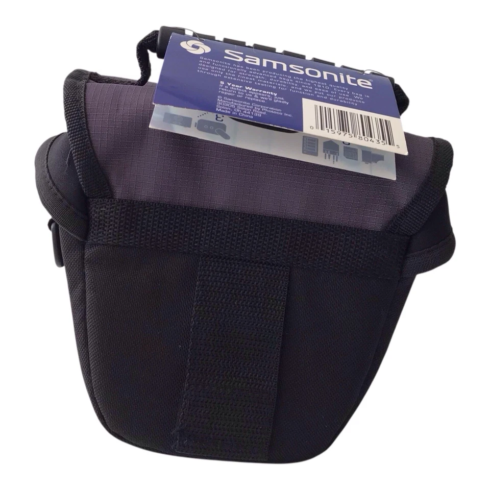 Samsonite Bolso para Cámara Pequeño Estuche Asa de Transporte Cinturón Lazo Correa Logo 6x3.5x7" Gris Foto 3 de 4