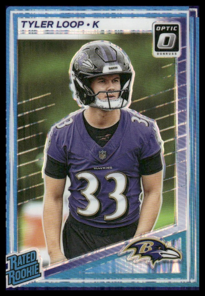 Tyler Loop Rookie RC 2025 Donruss Optic #227 Purple Shock Baltimore Ravens