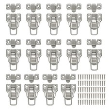 Silver Metal Spring Loaded Toggle Latch Catch Hasp Toolbox Cabinet 14 Pieces