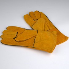 Durable Premium Cowhide Leather Welding Welders Protective Work Weld Gloves Sewn