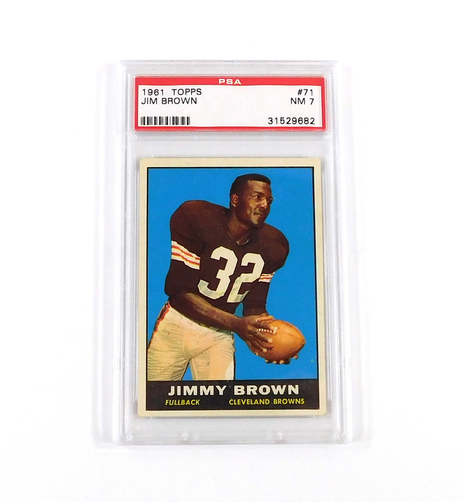 1961 Topps Football Jim Brown #71 Cleveland Browns PSA 7