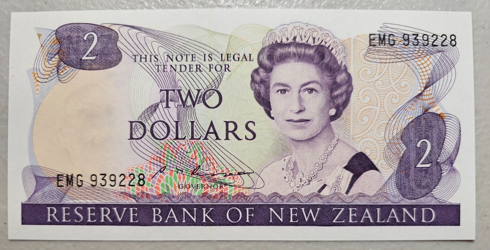 New Zealand 2 Dollars 1985-89 Unc