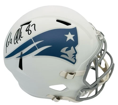Rob Gronkowski Signed Full Size Helmet Patriots Replica Rivarly Beckett COA