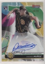 2020 Bowman's Best of Green Refractor 34/99 Andres Munoz #B20-AMU Auto x7n