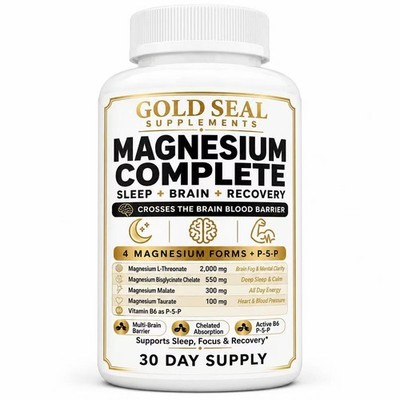 Gold Seal Magnesium Complete 120 Capsules   4 Magnesium Forms + Vitamin B6