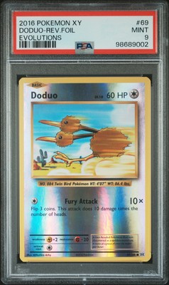 2016 POKEMON XY EVOLUTIONS #69 DODUO-REVERSE FOIL PSA 9 | eBay