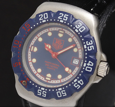 Damenuhr Tag Heuer Formula 1 Professional 370.508 Edelstahl Leder
