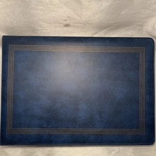 VTG Photo Album Post Card Memories Portfolio 400 Slip In Pockets 3.5x5 Blue MCM