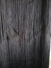 Shein 20s flapper design Black Babydoll Dress Size Medium  Knee Length Zipp Back