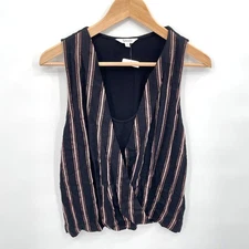 EVEREVE NWT Splendid Collection Metallic Shine V Neck Blouse Tank // S 