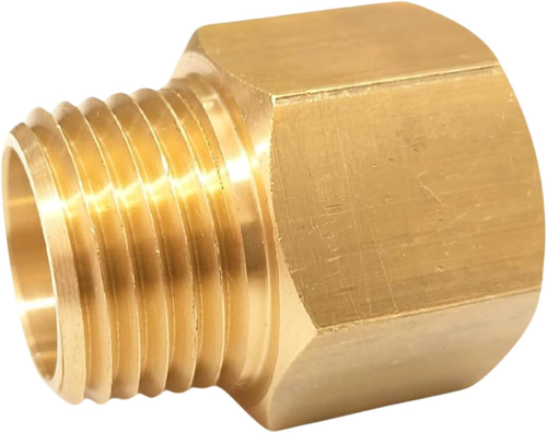Adaptador reductor de montaje de latón, 1/2 pulgada NPT macho a 1/2 pulgada NPT hembra, macho a - Imagen 9 de 12