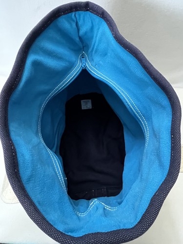 Borsa tote in tela Lands End blu con zip - Foto 5 di 8