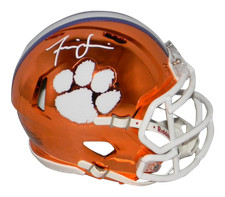 ISAIAH SIMMONS AUTOGRAPHED SIGNED CLEMSON TIGERS CHROME SPEED MINI HELMET JSA