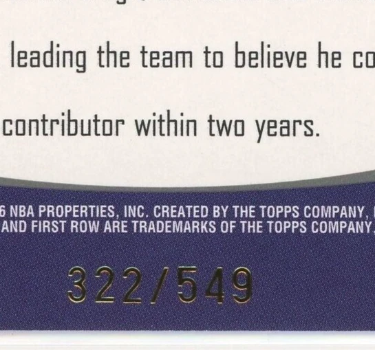 2005-06 Topps primera fila #142 Andray Blatche RC Wizards/549 Foto 3 de 3