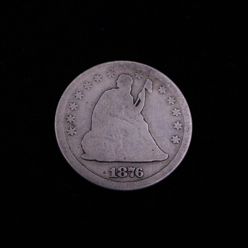1875P & 1876CC Seated Liberty Quarters #5156 - Picture 2 of 8