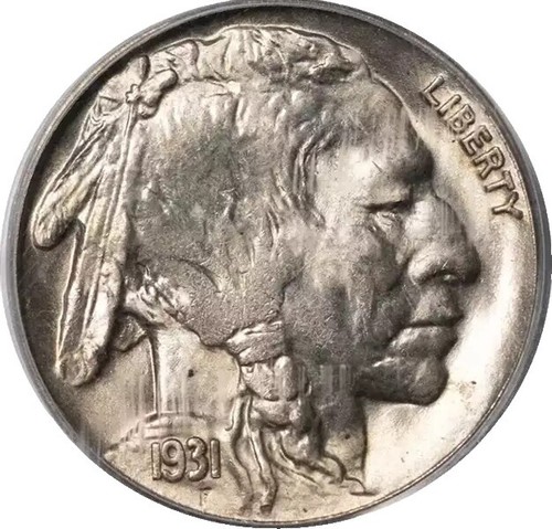 1931 S Buffalo Nickel 5 Cent Piece- San Francisco, Fine/VF Details