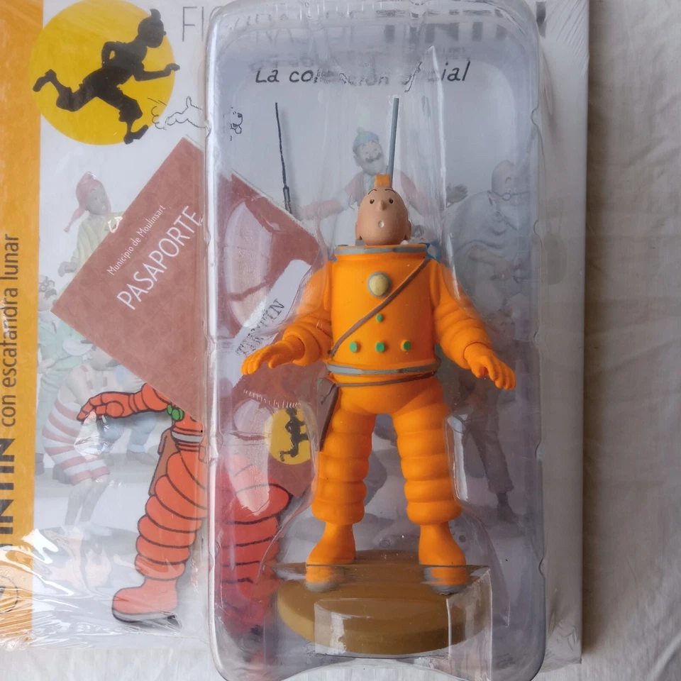 FIGURAS TINTIN CON ESCAFANDRA LUNAR N°7  Moulinsart Editions - Imagen 3 de 4