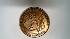 CHALLENGE COIN US ARMY MILITARY COMMUNITY UNITED KINGDOM 47TH AREA SUPPORT GROUP