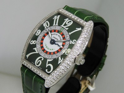 Franck Muller Vegas 6850 Vegasd 18k Oro Bianco Taglio Diamanti 34.8x40  Pennino | eBay