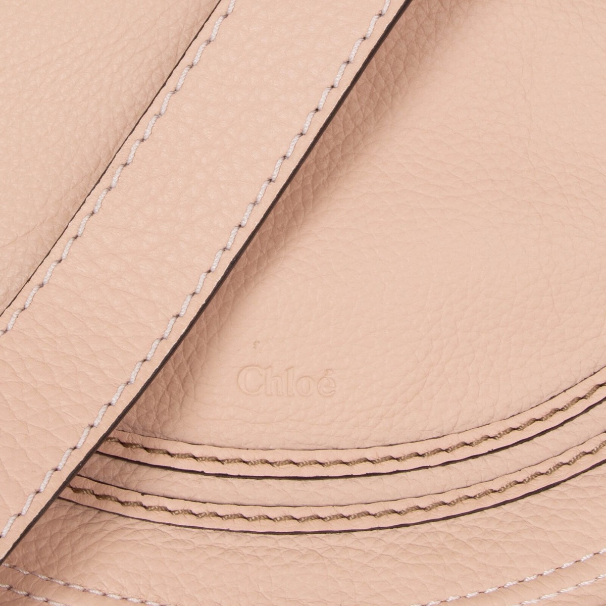 71220 auth CHLOE Blush Nude pink leather MARCIE MEDIUM SADDLE