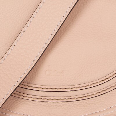 71220 auth CHLOE Blush Nude pink leather MARCIE MEDIUM SADDLE
