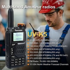 Quansheng Walkie Talkie UHF VHF UV-K5 50-600MHz Air Band DTMF NOAA FM Radio