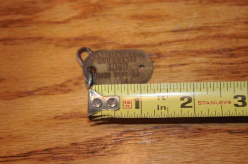 6 Antique Dog License Tax Tags Philadelphia County, Cranford NJ 1920,s to 1970s - Picture 9 of 24