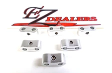 1/4 Duel Hard Line Billet Mounting Clamps Mill Alum. (Qty 6) Brake Line Clamp