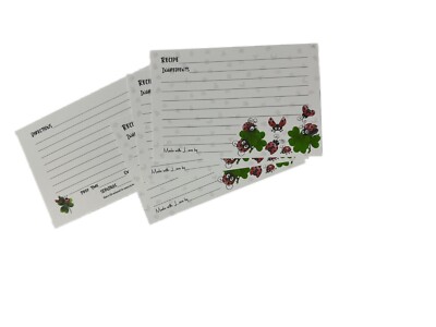 Ladybug Lark 4x6 Recipe Card, Spring, Shamrock