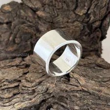 Sterling Silver Handmade 10 mm Plain Band Ring, 925 Stamped Silver Ring All size