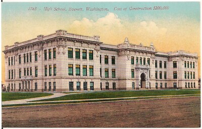 High School in Everett WA Postcard