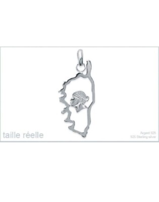 Collier pendentif corse chaine 40cm ,argent 925°°° poinçonné et