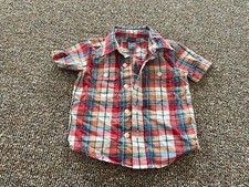 Baby Gap Boys Checkered Button Up Shirt 12-18M