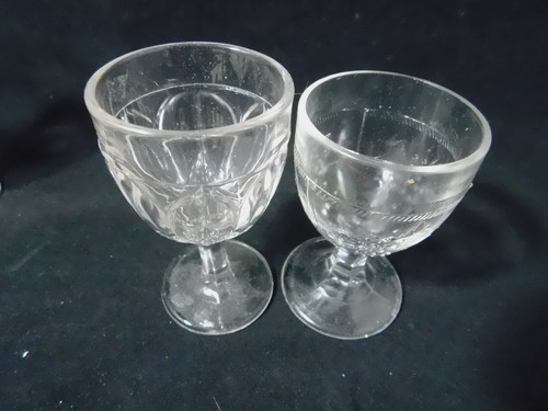 Lot of 6 EAPG Pattern Glass Small 4" Stemmed Wine Goblets- All Different - Picture 6 of 8
