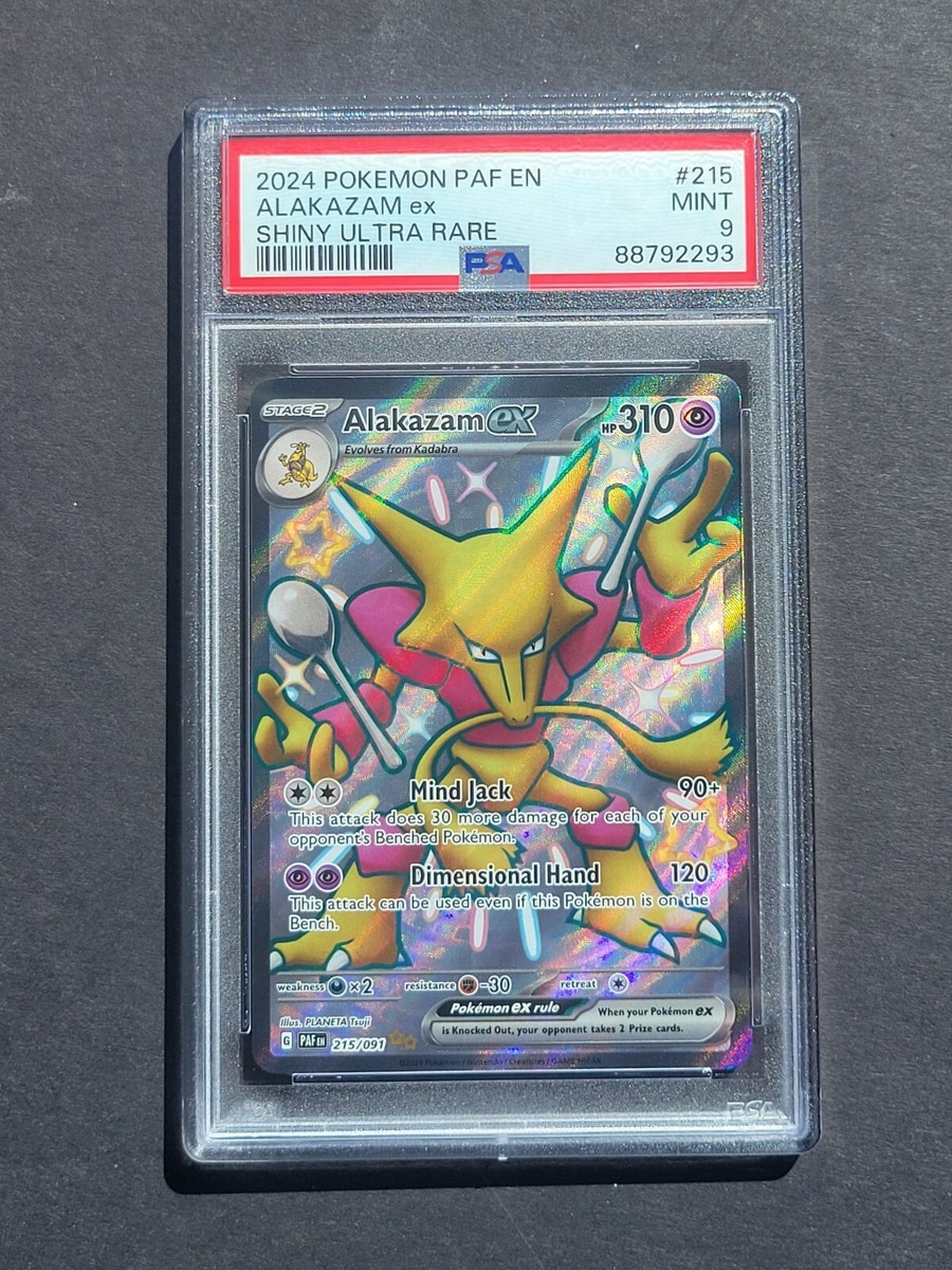 PSA 9 ALAKAZAM EX 215/091 - S&V PALDEAN FATES SHINY ULTRA RARE