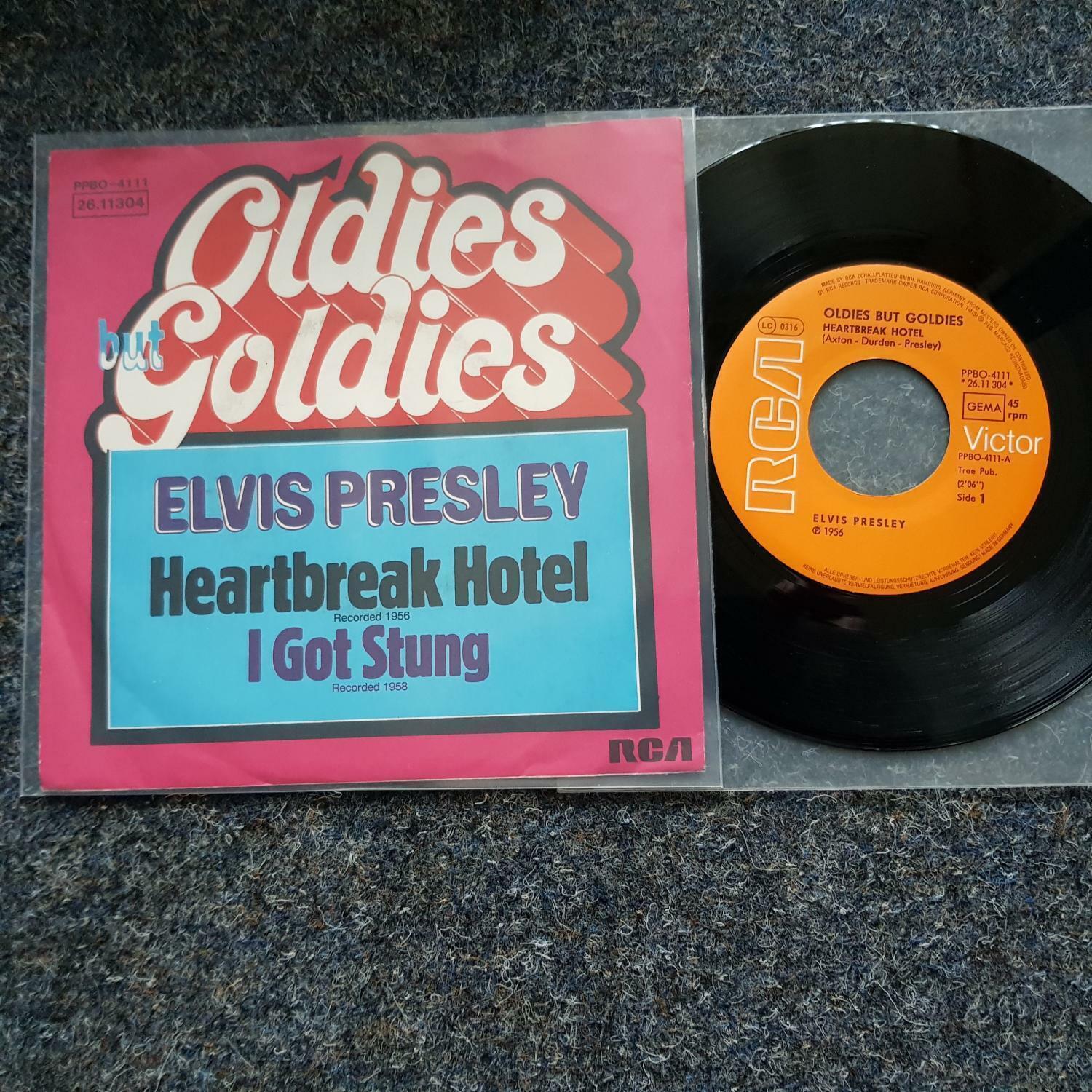 7"" Single Vinyl Elvis Presley - Heartbreak hotel/ I got stung