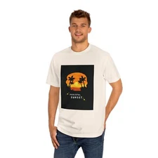 Sunset Bliss T-Shirt, Peaceful Landscape Tee, Tranquil Sunset Top, Serene Nature