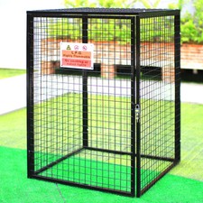 Gas Cylinder Safety Cage Security Powder Coated Galvanised Steel Mesh Lockable