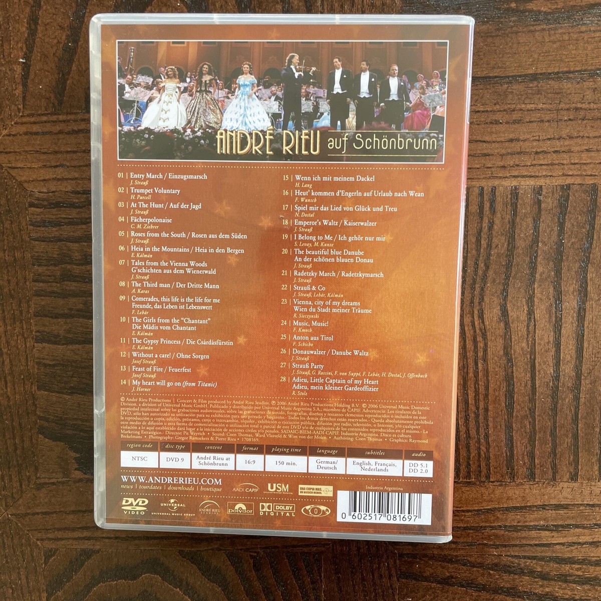 André Rieu at Schoenbrunn Vienna 2007 Hohann Stauss Orchestra