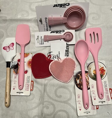 Baking And Cooking Utensils Pink, New!