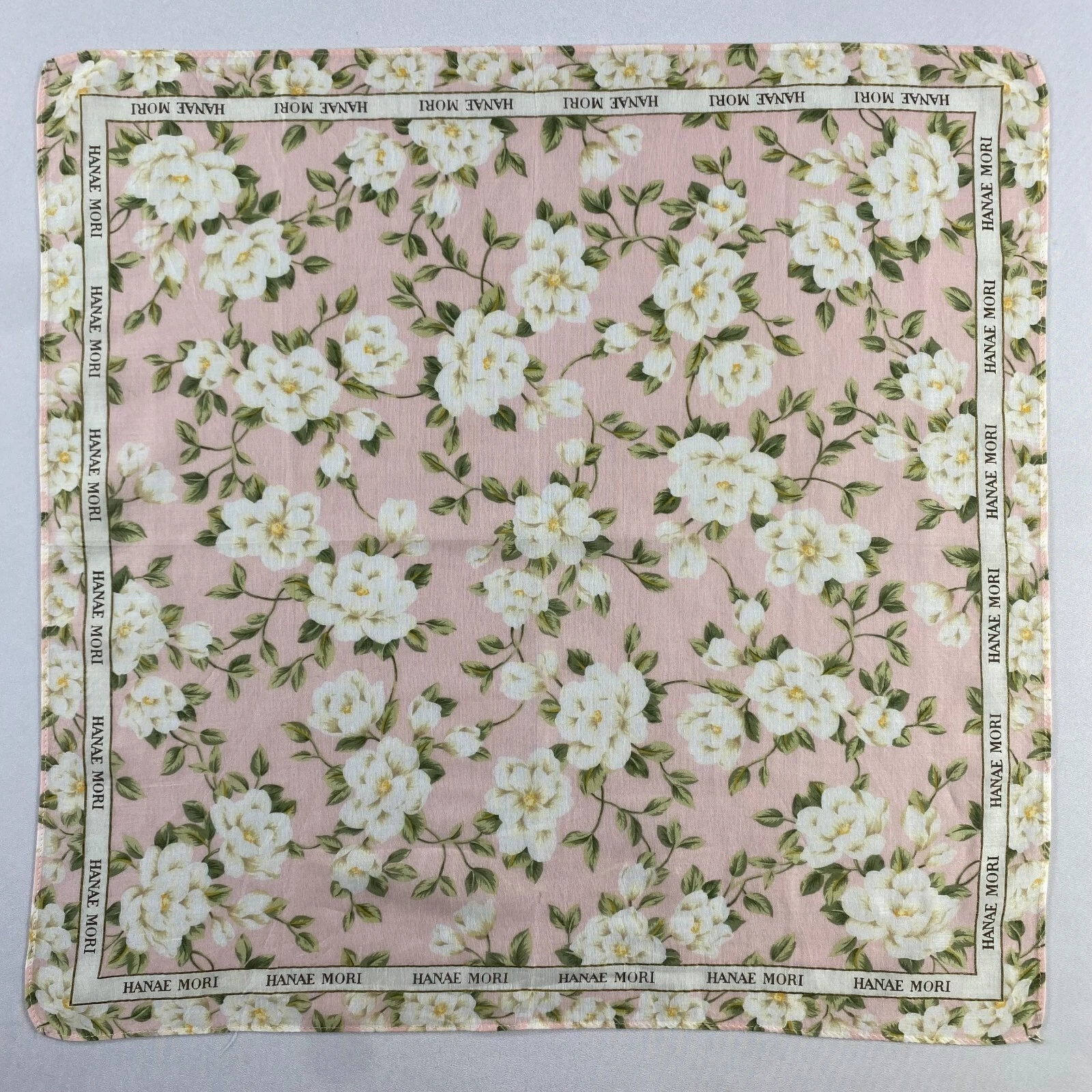 Vintage Hanae Mori Handkerchief Pocket Square Bandana Neckerchief
