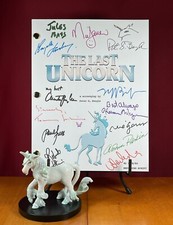 El último unicornio guión firmado por elenco - reimpresiones de autógrafos - 133 páginas