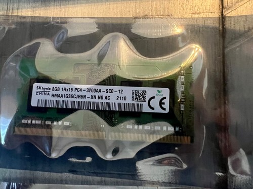 SK HYNIX KOREA 48GB(6x 8GB) 1RX16 PC4-3200AA-UC0-13 HMAA1GU6CJR6N-XN N0 AD T9B10 - Picture 3 of 7
